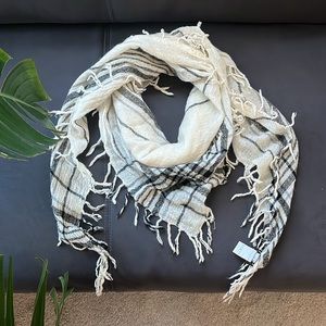 Madewell Plaid Triangle Wool Scarf